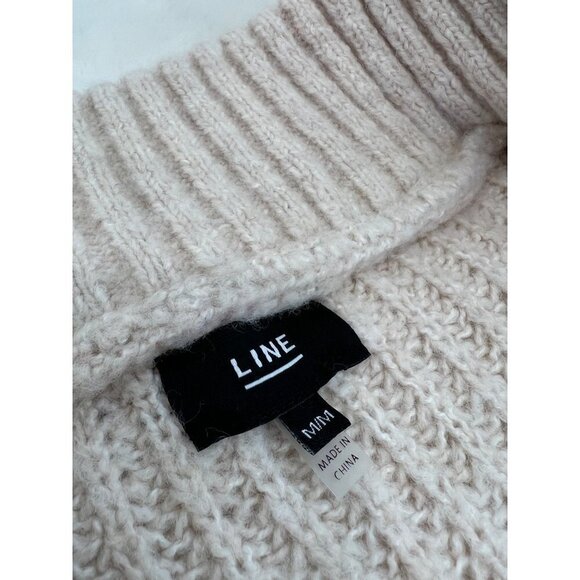NWOT LINE Size M Label Georgia Half Zip Sweater Beige MSRP $345 - Picture 2 of 11